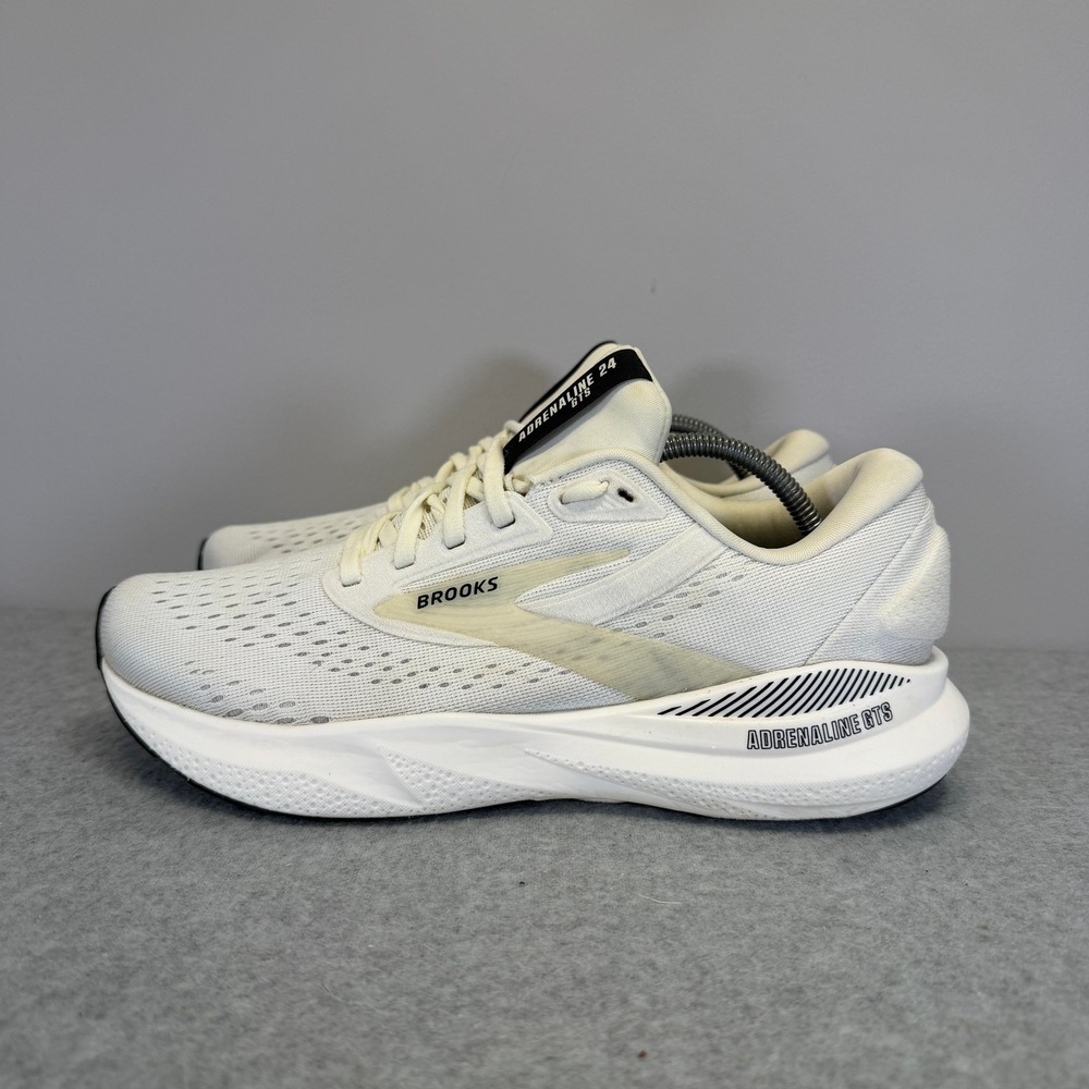 Brooks Adrenaline GTS 24 Mens Shoes Size 7 White Running Sneakers 1104371D137